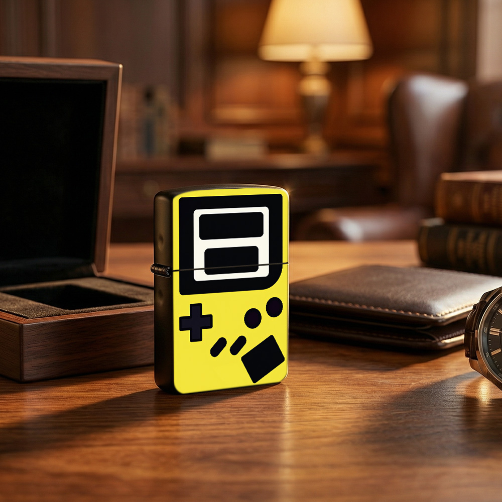 Retro.Gaming Console Yellow - Zapalniczki w stylu retro gaming z