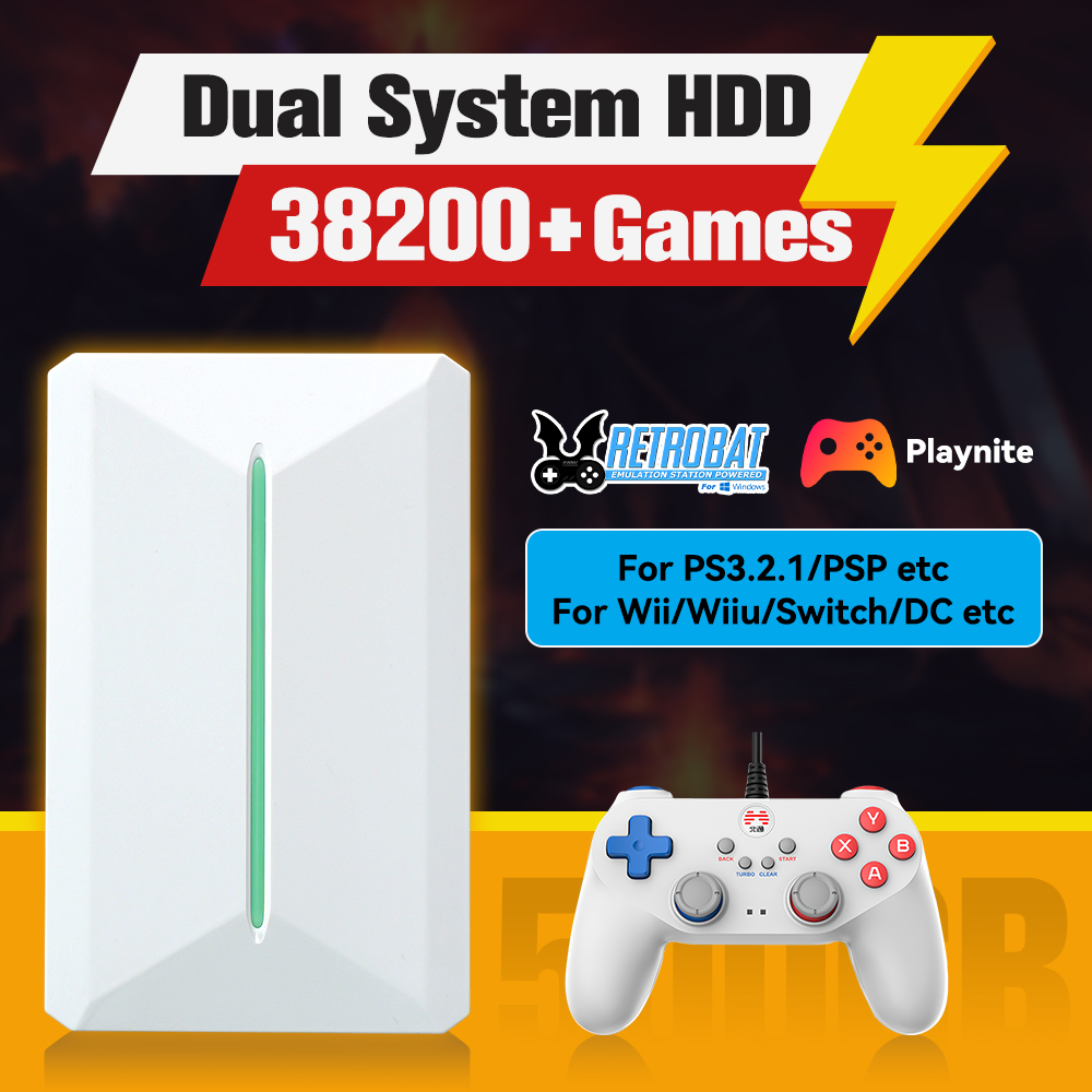 Gaming Console Emulator - Retrobat&Playnite System HDD Retro konsola do