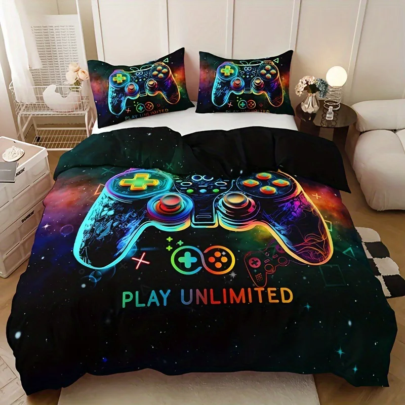 Gaming Console All In One - Zestaw Poszewek na Kołdrę z Konsolą