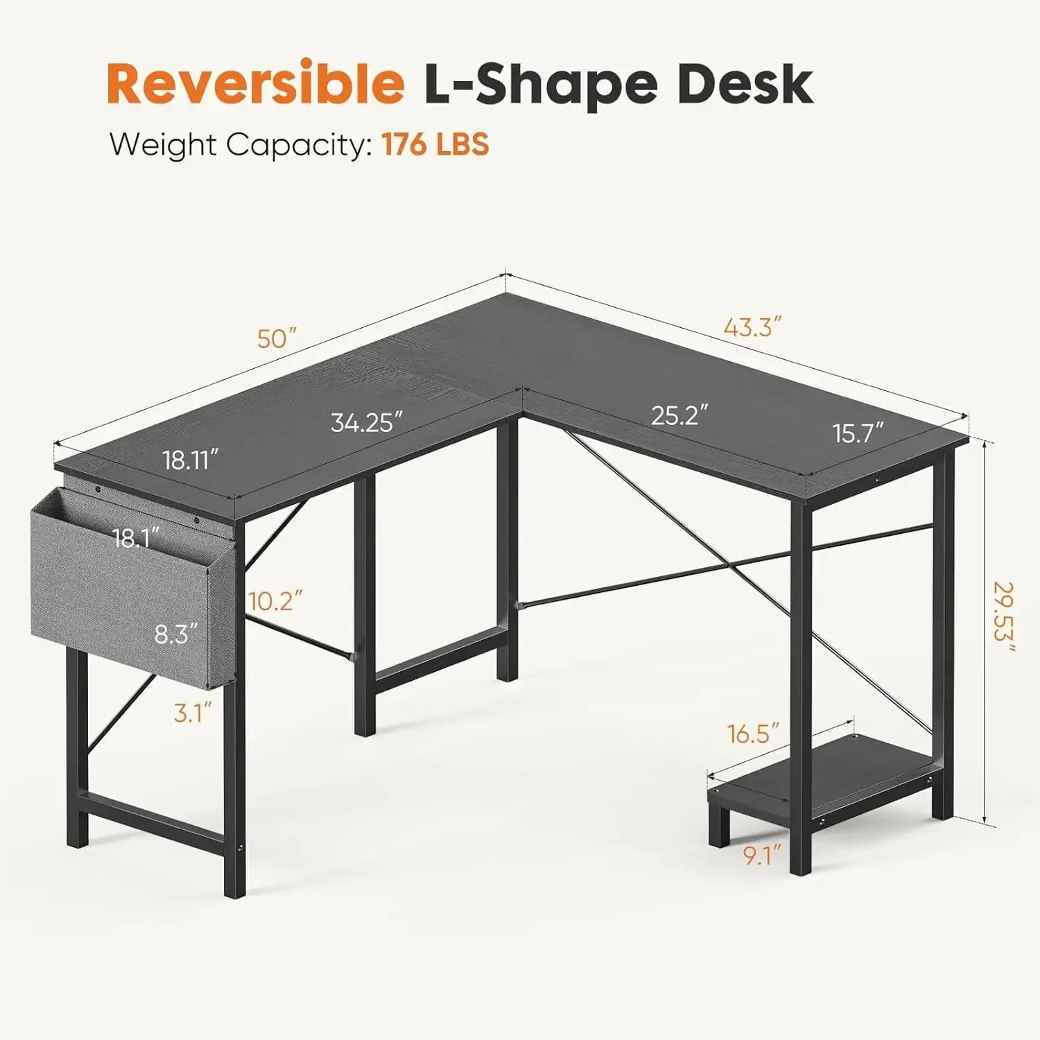 Biurko w kształcie litery L -  – Gaming Console Table recenzja i cena